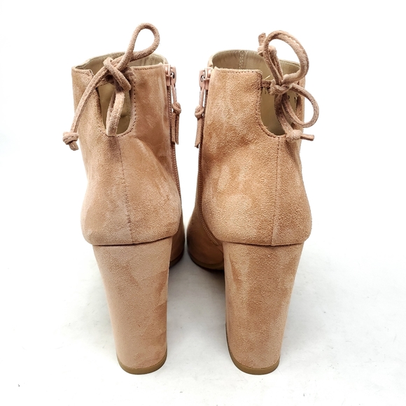 Stuart Weitzman Grandiose Blush Pink Suede Boots - Picture 5 of 12